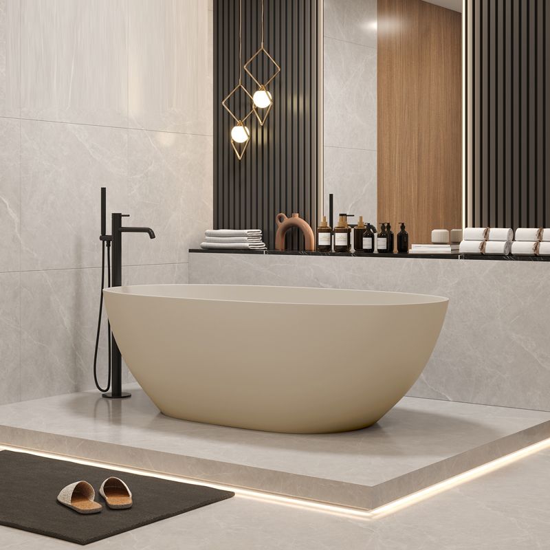 Soaking Stand Alone Bathtub Antique Finish Back to Wall Bath Tub (Faucet not Included)