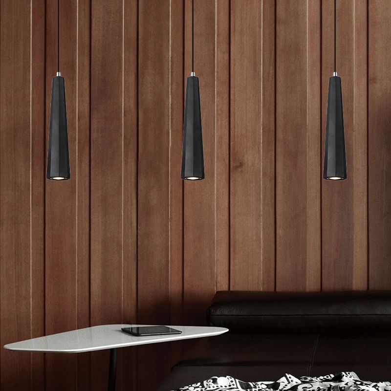 Nordic 1 Light Anhängerbeleuchtung mit Betonschatten schwarz/grau/braun verjüngter Deckenleuchte