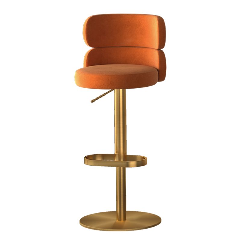 Gold Legs Glam Bar Stools Living Room Upholstered Counter Chair