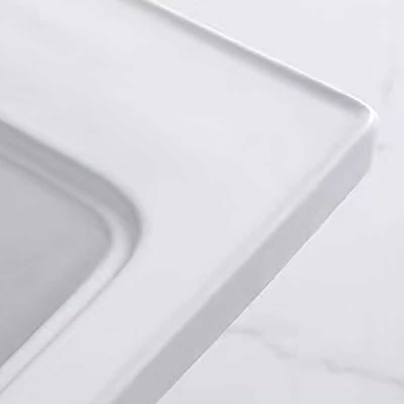 Modern Drop-in Bathroom Sink Porcelain with Overflow Basin Sink(Not Included Faucet)