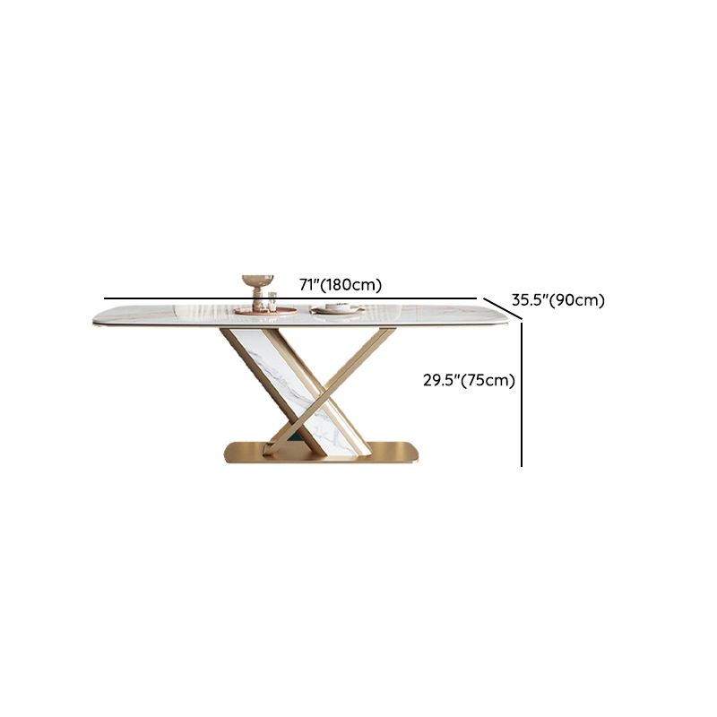 Designer Style 1/4/5/6/7 Pieces Rectangle Dining Set Sintered Stone Top Dining Table Set