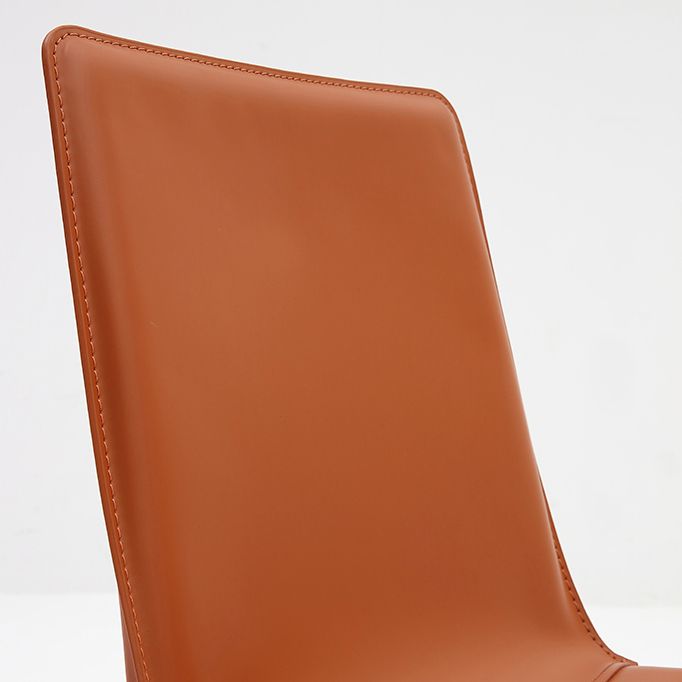 Chaises latérales de salle à manger en métal de style glam chaise sans bras solide pour cuisine