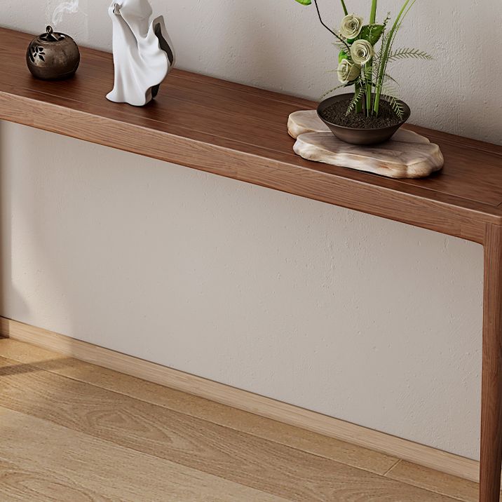 Modern Rectangular Console Table Wooden Console Sofa Table in Natural/Brown