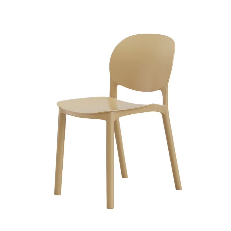 Modern Dining Room Plastic Open Back Stackable Dining Side Chair