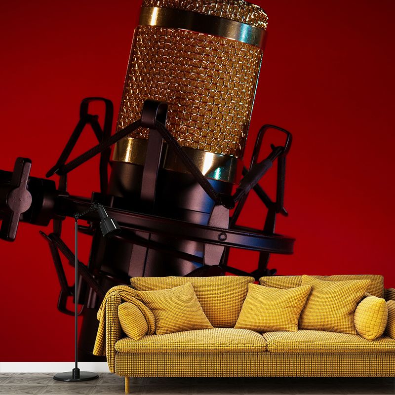 Photography Stain Resistant Mural Wallpaper Musical Instruments Sitting Room Wall Mural