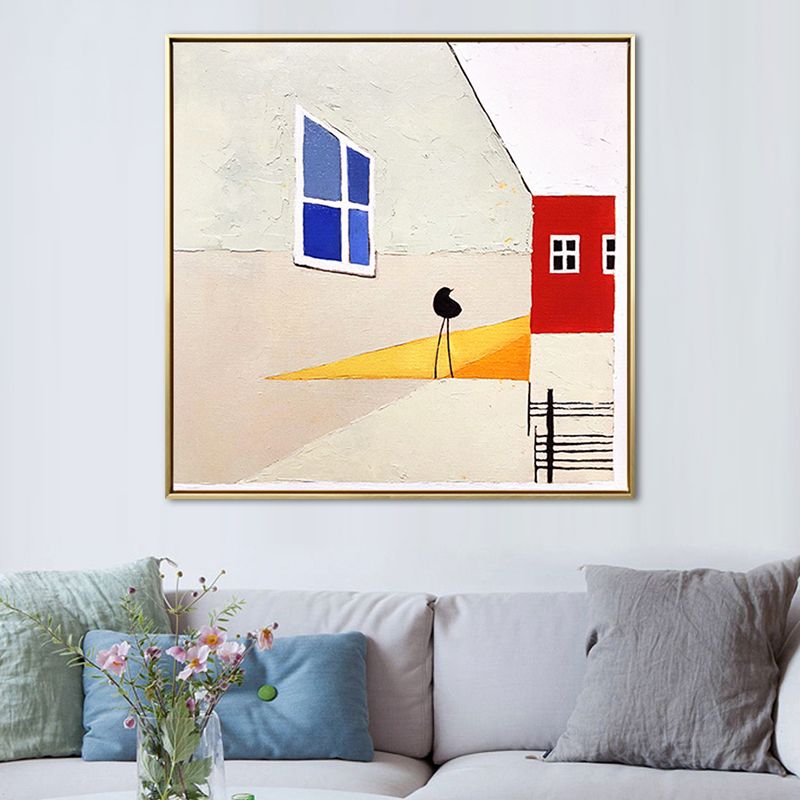 Art de motif géométrique de style contemporain dans une décoration murale texturée de couleur douce pour salle de bain