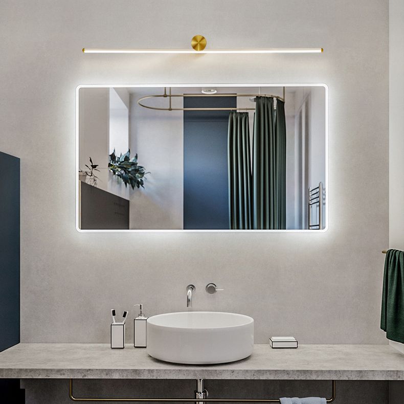 Lampada a parete a LED lineare in alluminio nella moderna semplicità di rame da parete interno con tonalità silicone