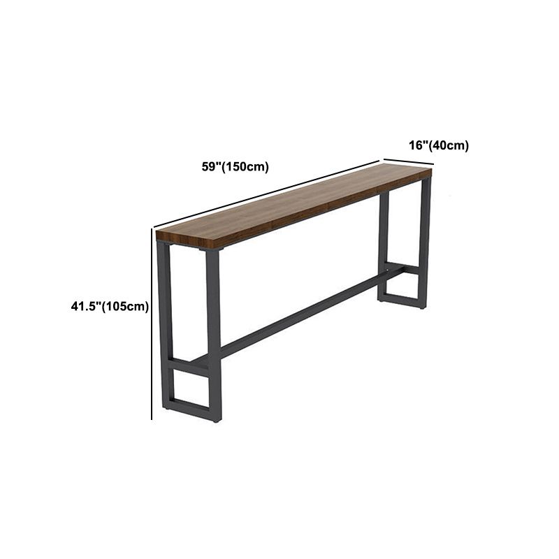 Industrial Style 1/2/3/5 Pieces Bar Table Set Rectangle Bar Table with High Wood Stools