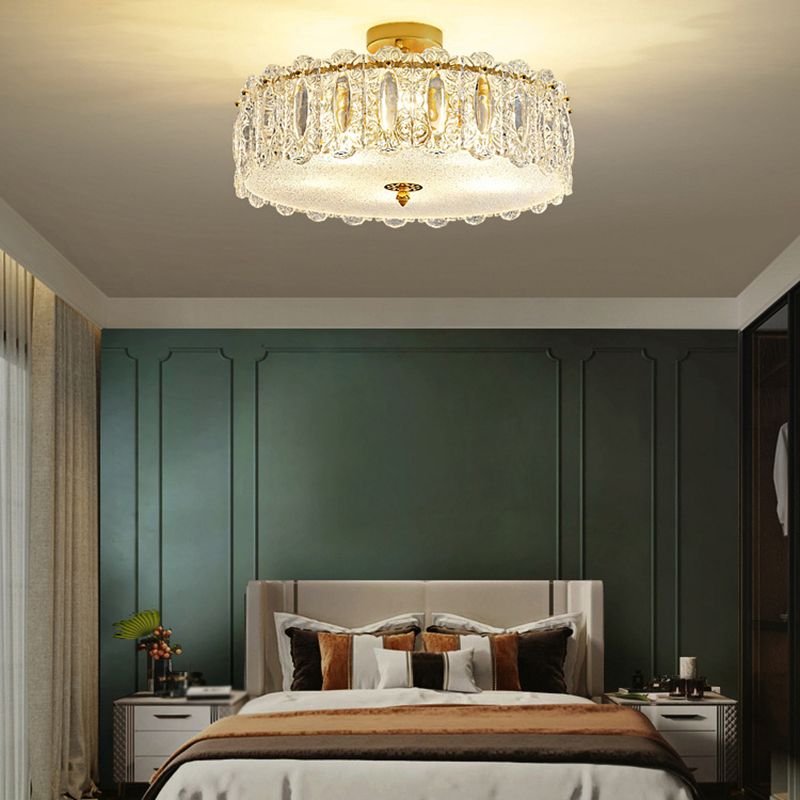 Creative Ceiling Light Nordic Glass Flush Mount Light Fixture for Sitting Room