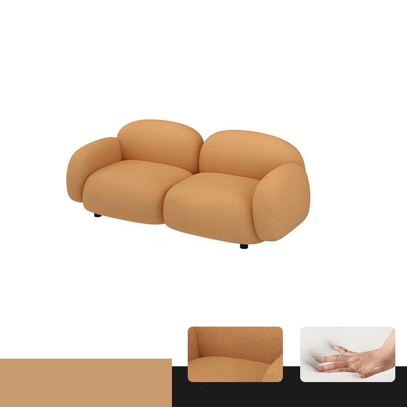 Contemporary 27.56" H Faux Leather Square Arm Sofa for Living Room