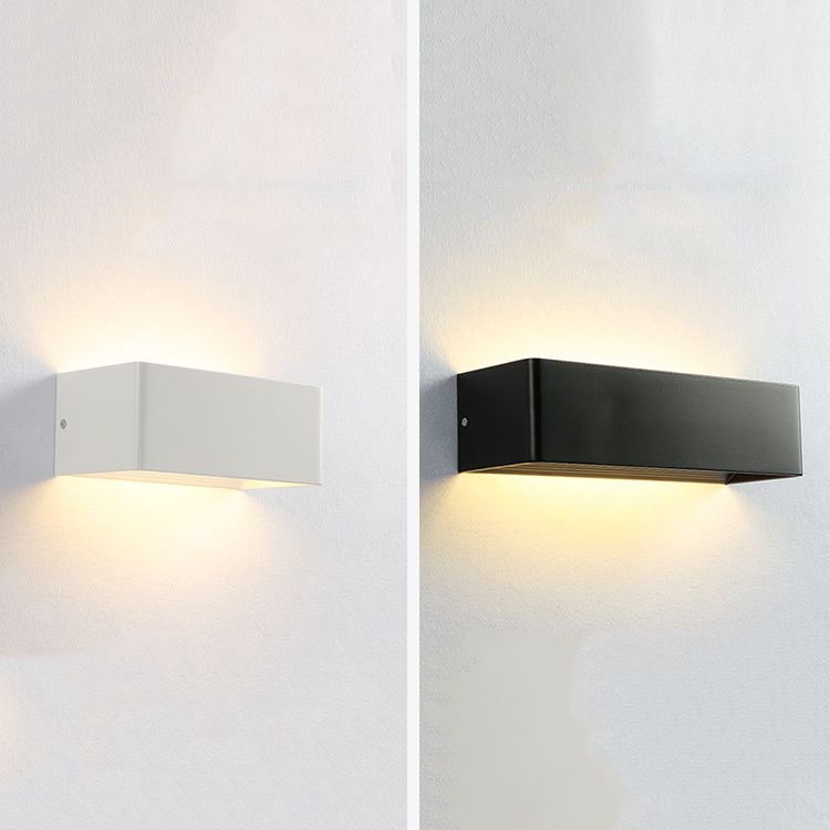 Rectangular Staircase LED Wall Lamp Aluminum Macaron Style Wall Washer Sconce