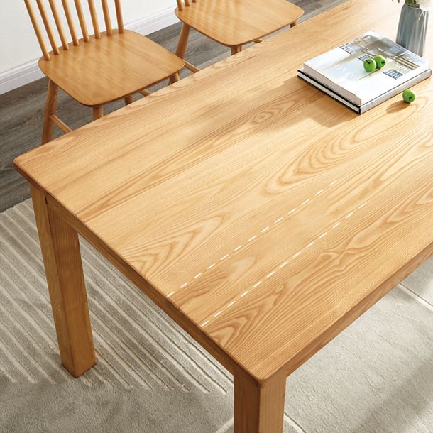 Table à manger rectangulaire de Style milieu du siècle, table à manger en bois massif pour la maison