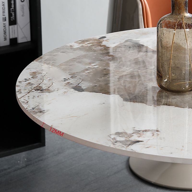 Modern Sintered Stone Dining Table Set Round 1/2/4/5 Pieces Dining Set