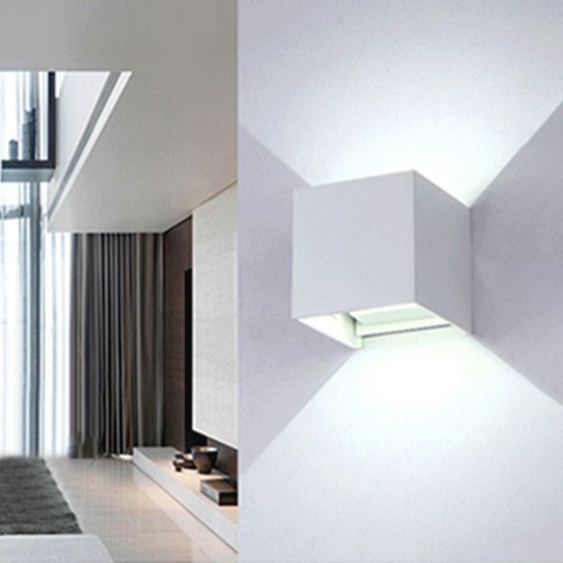 Modern Style Aluminum Wall Light Geometric LED Wall Washer for Outdoors