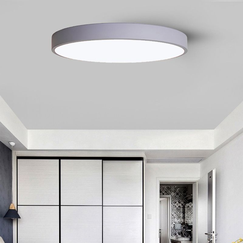 Ultradunne ronde inbouwlamp Macaron metalen kinderkamer LED-plafondmontagelamp