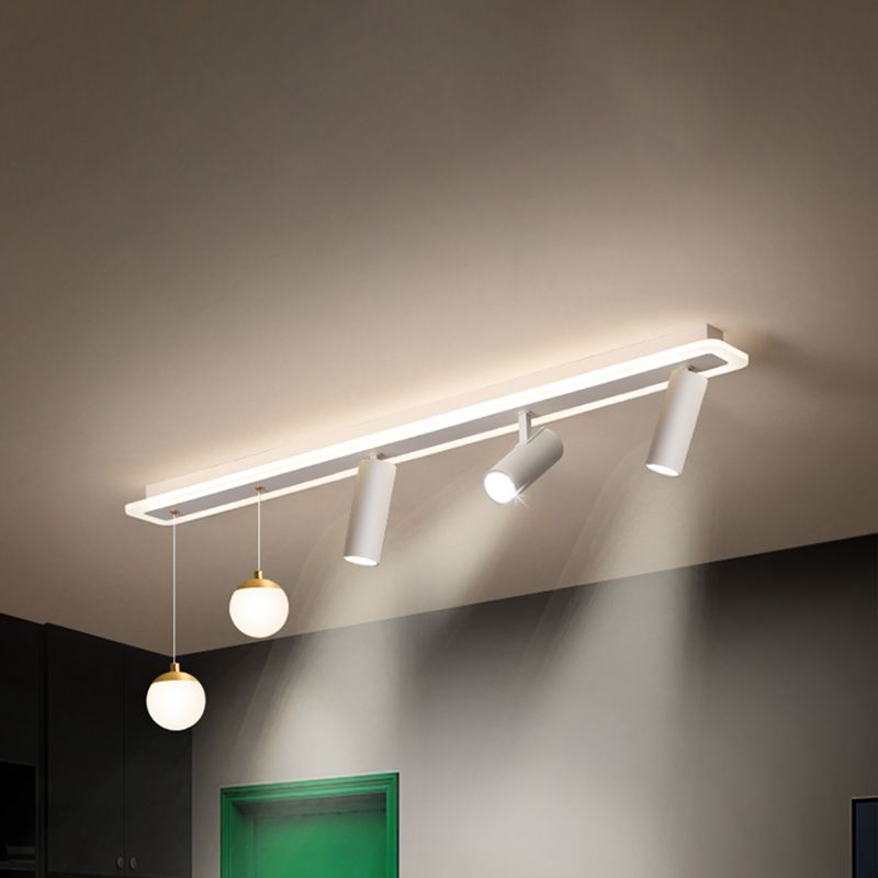 Zylindrische Form LED -Schiene Deckenlampe moderne Eisenspülhalterung für Esszimmer