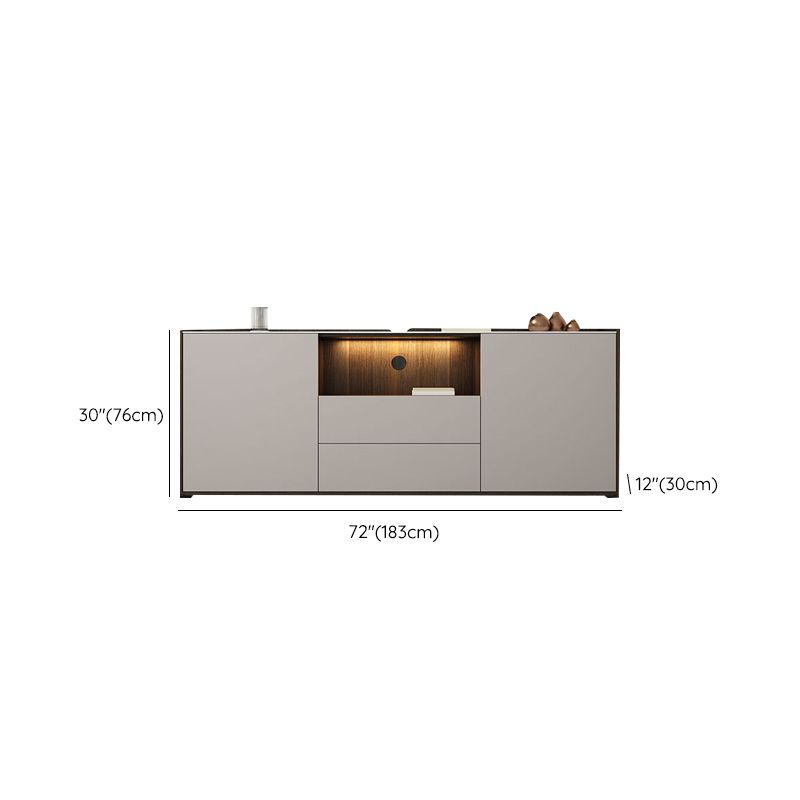 Stone Media Console TV Stand Modern TV Stand Console with 2 Drawers