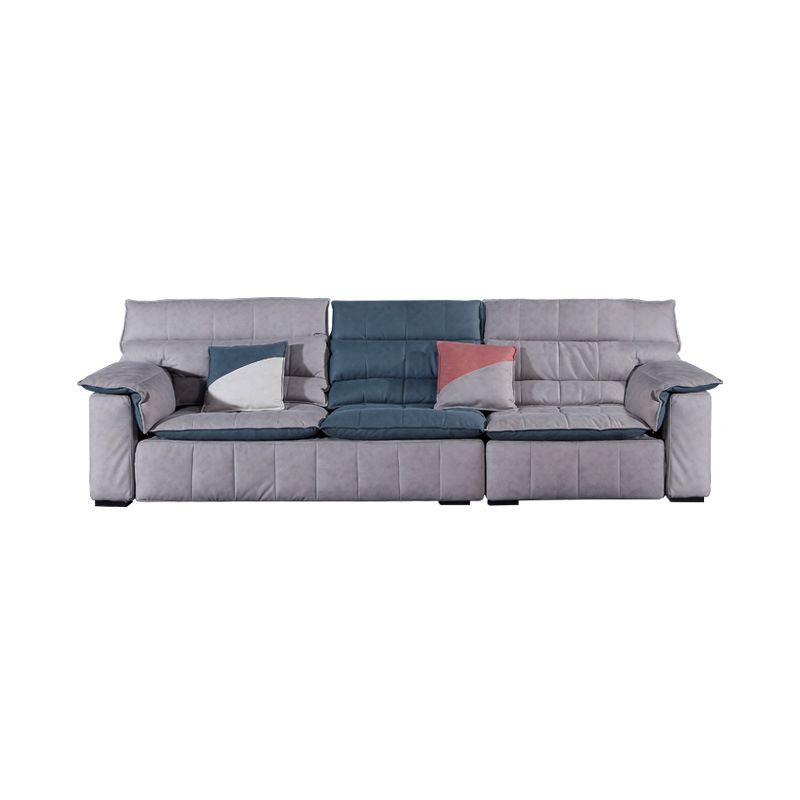 Scandinavian Gray 3/4-seat Sectional Pillow Top Arm Sectional Sofa