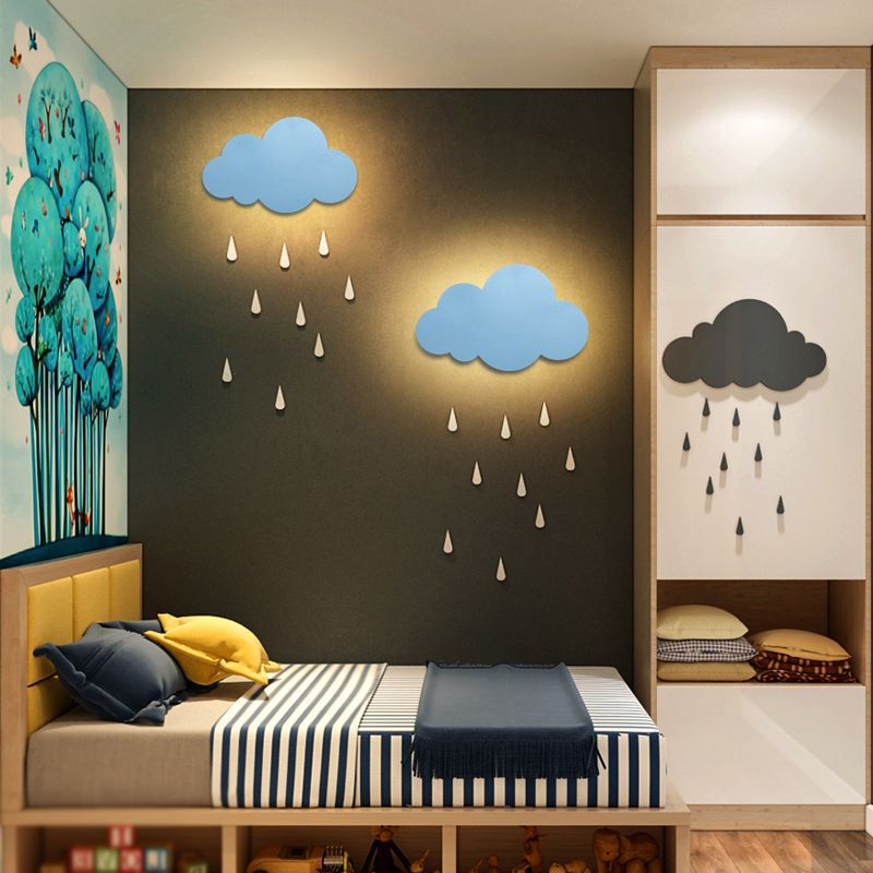 Metal Cloud Sconce Lights Modern Style 1 Light Wall Lighting Fixtures