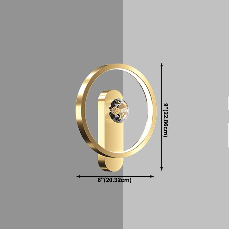 Lampada da parete contemporanea Light a 1 luci a 1 luce di sconde in rame per soggiorno