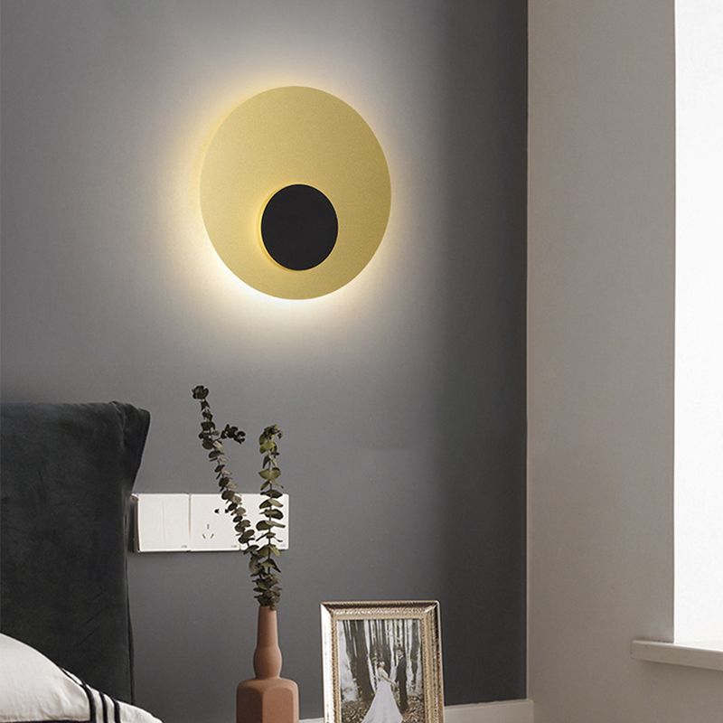 2-Light Round Wall Light Modern Metal Wall Lights for Living Room