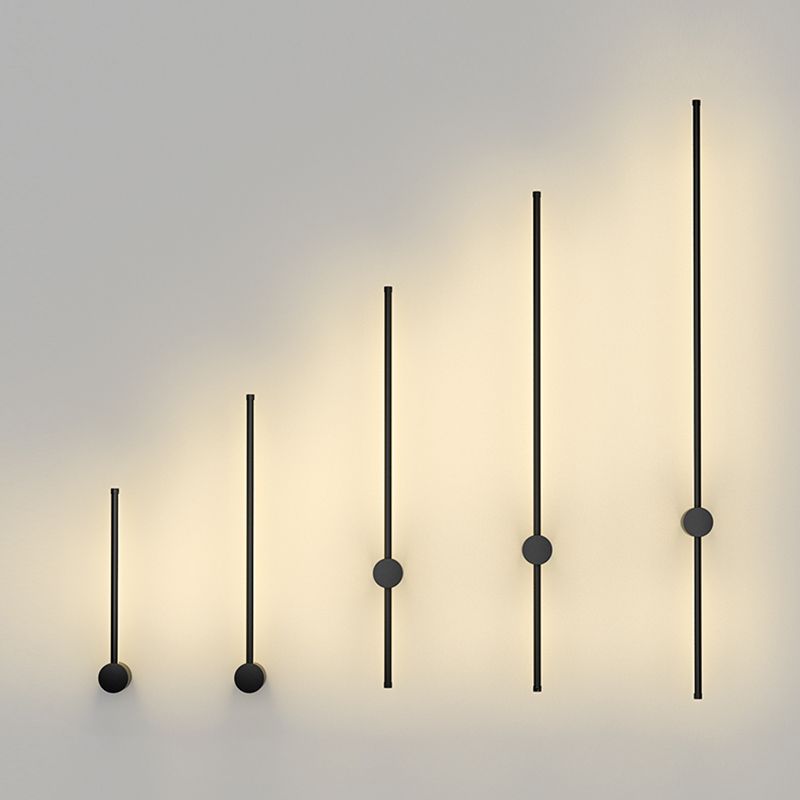 Modern Aluminum Wall Light Minimalist Straight LED Wall Sconce for Living Room