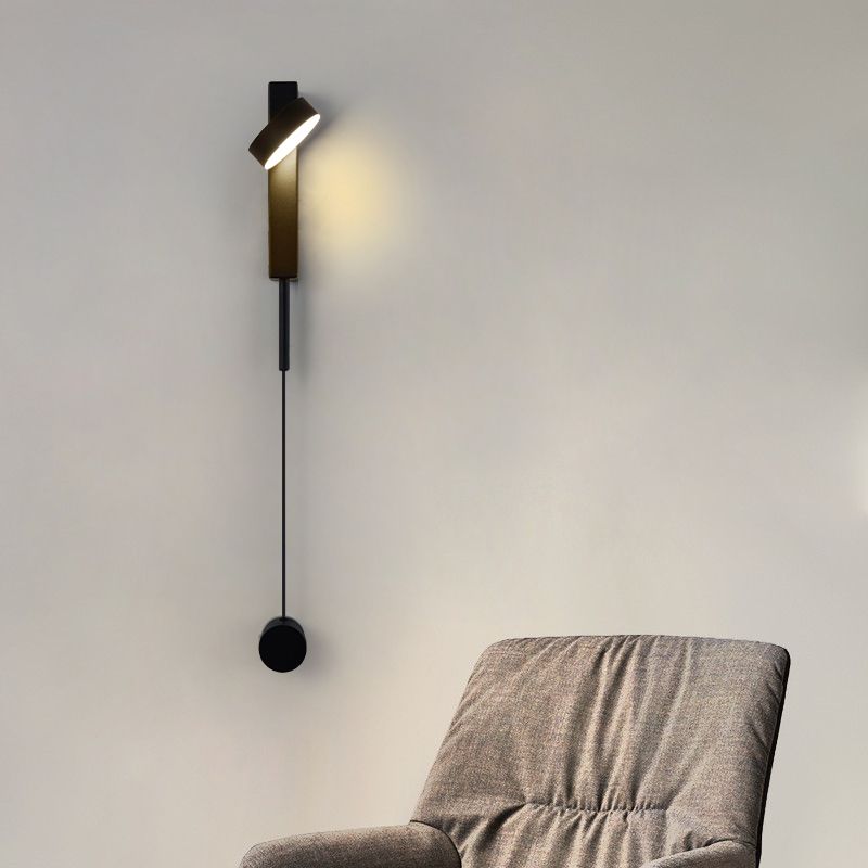 Modern Simple Metal Wall Light Rotatable Circle Shape Wall Lamp for Living Room