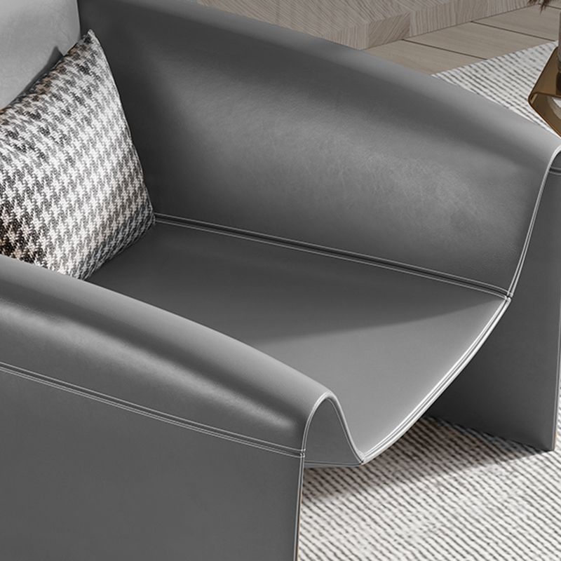 Solid Color Lounge Chair with a Headrest, Modern Accent Chair