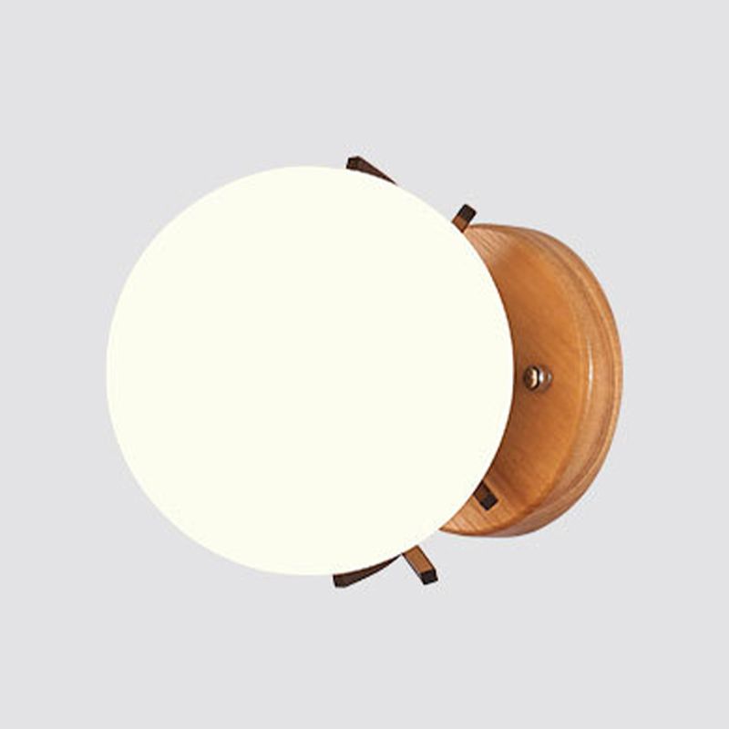 Single Modernism White/Black Glass Shaded Wall Mounted for Foyer