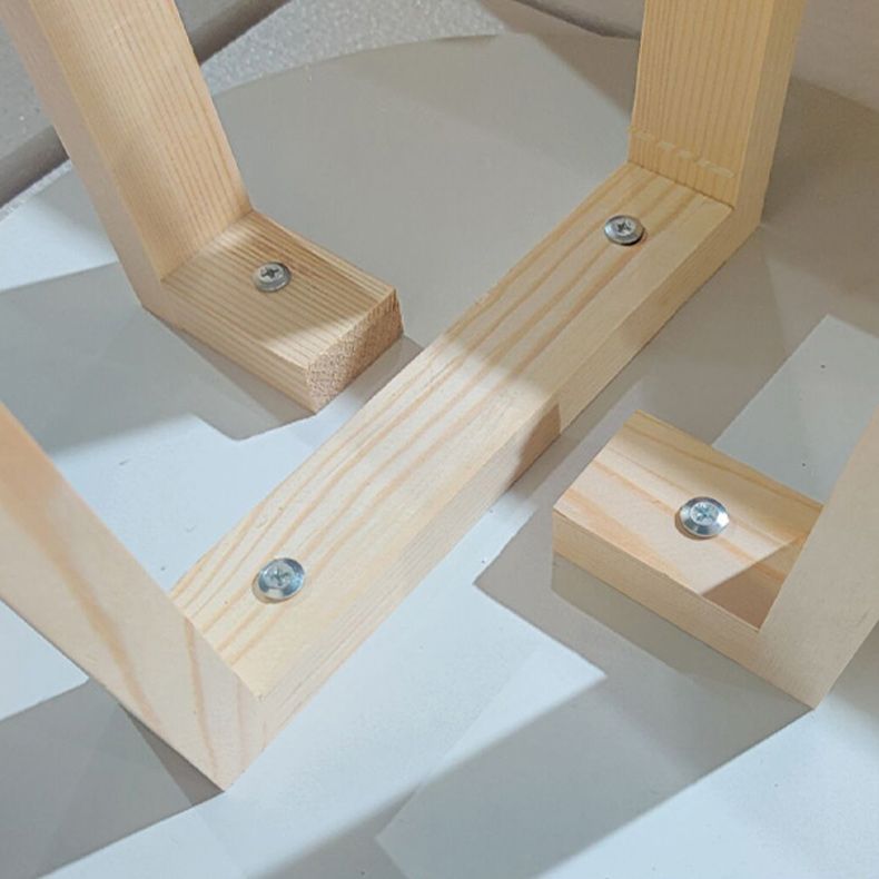 Cross Legs Coffee Table Minimalist Solid Wood Round Coffee Table