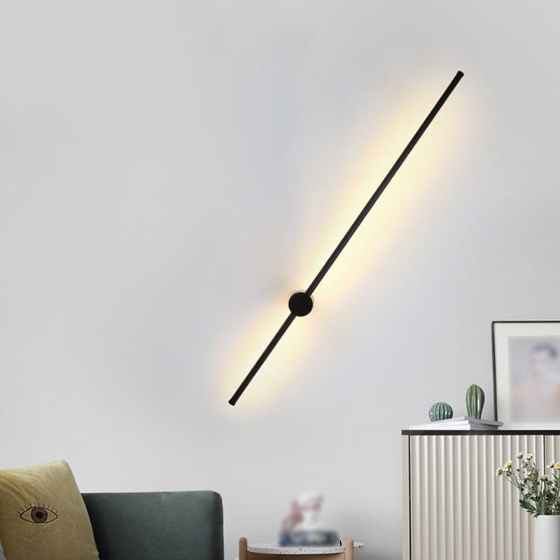Minimalistische Metallwandleuchte gerade 1 leichte LED -Wandleuchten für Schlafzimmer