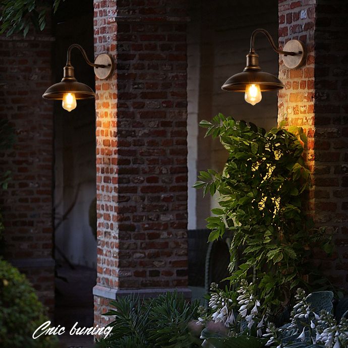 Lidwandmontaglampen Vintage Industrial Metall Wandleuchten Beleuchtungskörper für den Innenhof