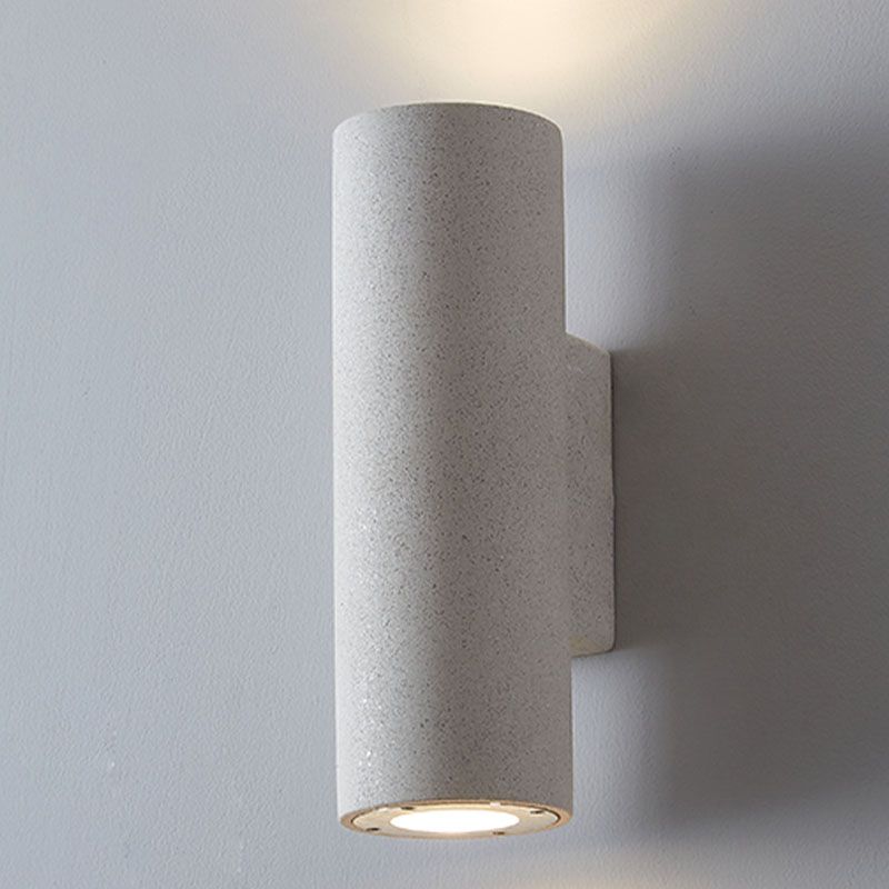 Lampada a parete Moderna lampada a parete grigia a 2 luci con tonalità di cemento