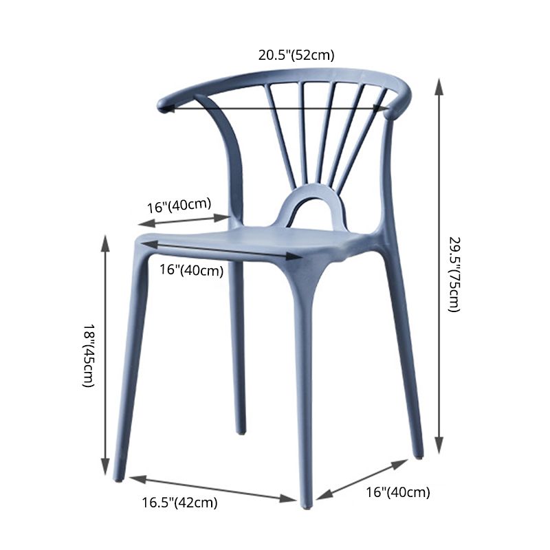 Chaise de salle à manger empilable en plastique à dossier de Wishbone de chaise contemporaine à la maison