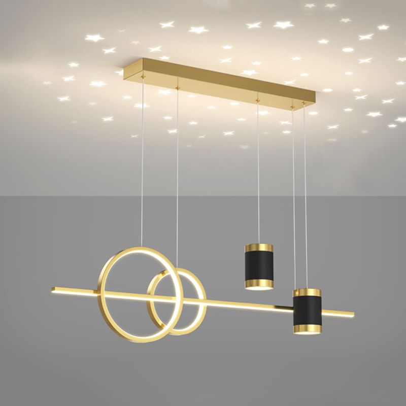 Modern Metal Island Light Geométrico Multi Light LED PRIGHT para dormitorio