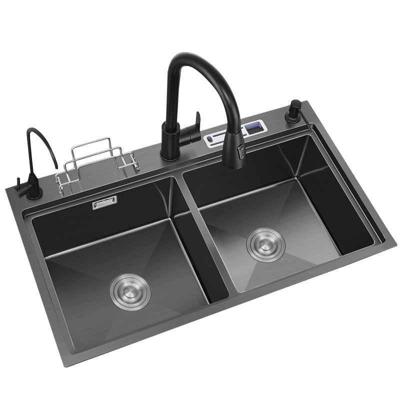 Stainless Steel Kitchen Sink Drop-In Double Bowl Kitchen Sink