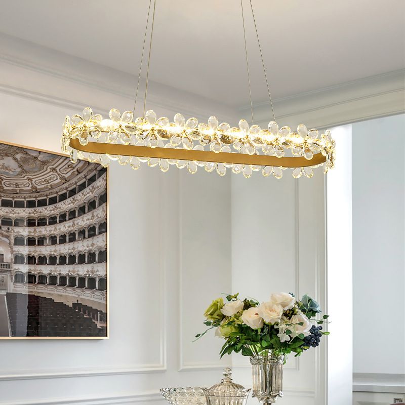 Moderno isola a sospensione soffitto illuminazione cristallo illuminazione luce ristorante luce interno