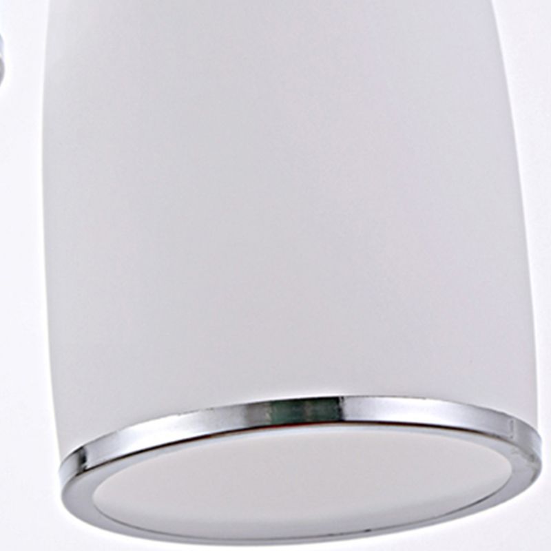 Salle à manger suspendue pendante de style moderne avec une teinte en verre blanc