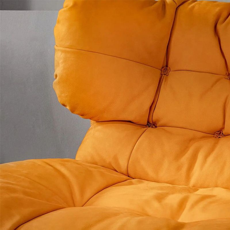 Nordic Armless Fabric Cushion Back Living Room Lounge Accent Chair