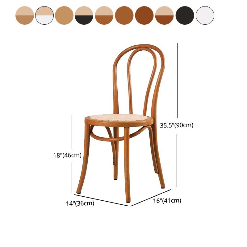 Comedor de madera tradicional, cocina, silla lateral, silla trasera Windsor