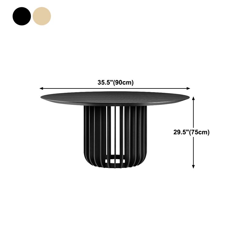 Mesa de comedor de madera sólida Mesa de pedestal de simplicidad para el comedor