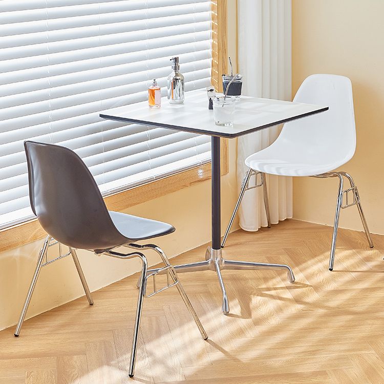 Industrial Style Dining Table Standard Height Dining Table with Pedestal Base for Home