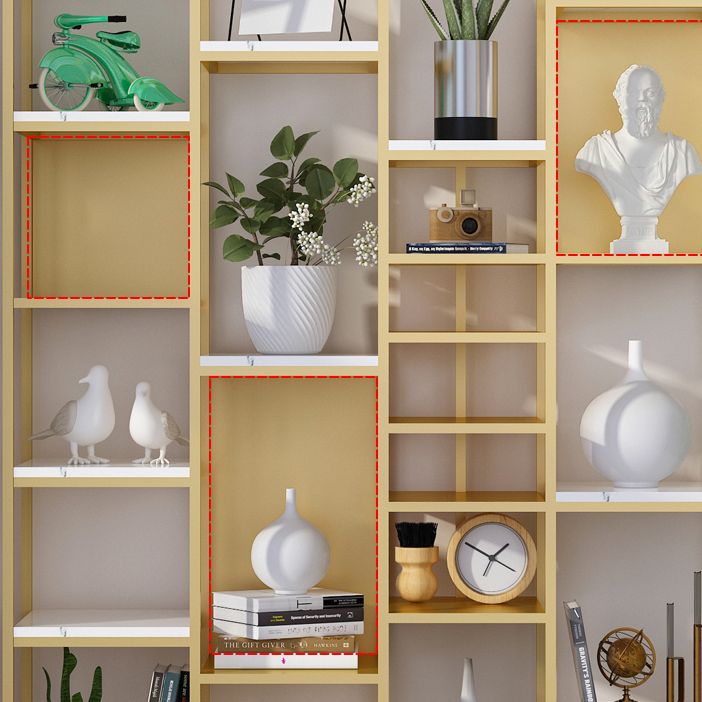 70.87"H Bookcase Contemporary Style Open Back Bookshelf for Home Office