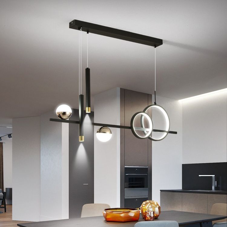 Aluminum LED Island Lighting Contemporary Ceiling Pendant Light for Dining Room