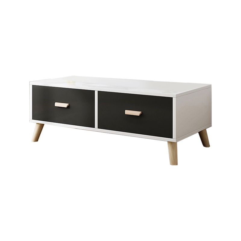 Engineered Wood TV Media Console with Drawers Scandinavian TV Stand