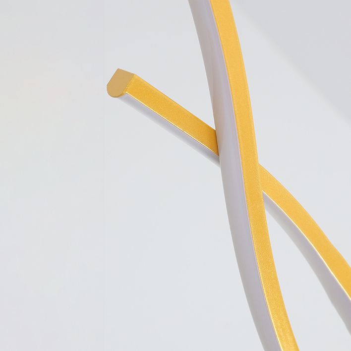 Lámpara de isla LED de comedor de estilo LED moderno lámpara colgante de comedor ondulado