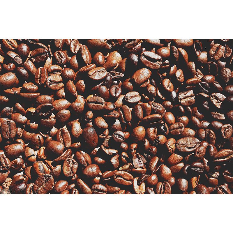 Horizontal Photography Coffee Beans Wallpaper Murals Eco-friendly for Coffee Shop