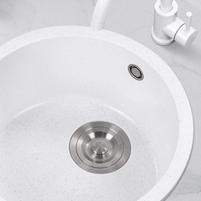 Single Bowl Kitchen Sink Modern Quartz Kitchen Sink with Round Shape