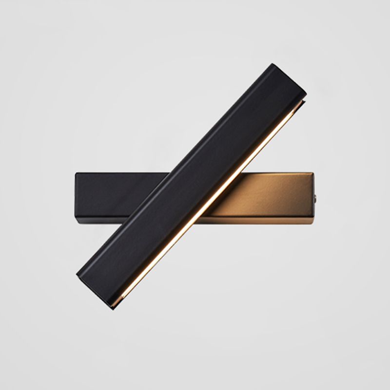 Contemporary Style Metal Wall Sconce 1 Light Led Rotating Wall Light for Living Room