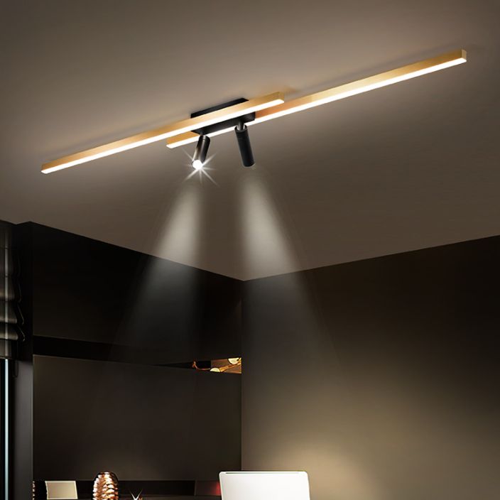 Montaggio a semi-incasso a LED in alluminio dorato in stile moderno e creativo Apparecchio da soffitto a 2 luci per luoghi commerciali